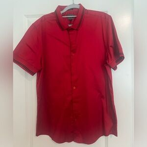 [NWT] Guess L SS Luxe Knit Collar Shirt